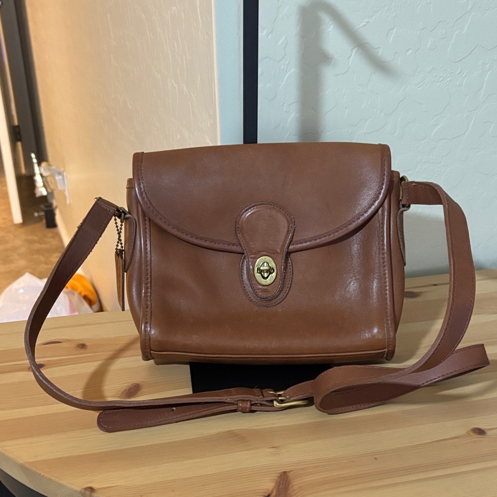 Coach Vintage Devon Brown Leather Shoulder Bag